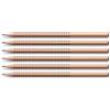 Faber-Castell 205273 - Set di matite Grip, durezza HB, 6 matite in legno naturale