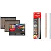 Caran d-Ache Caran d'Ache Artist Luminance 6901 - Set di matite colorate, 40 pezzi, colori assortiti, multicolore & Blister 1 completo di mascherine + 1 mascherina in legno