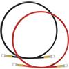 DC HOUSE Cavo della Batteria M5 30 cm, Cavo della Batteria 12V Cavo della Batteria 6 mm² Rame, Cavo Elettrico Ponte, Autobatterie Plus Cavo con 2 Occhi, per Moto, Batteria Solare per Auto, Masse