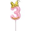 Aomig Candeline Compleanno Numeri, Candele di Compleanno Candela Numeri con Fiocco Carino, Candela Numero Candeline Compleanno Particolari, Candele Decorazione di Topper Torta(3)
