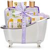 SPA LUXETIQUE Wellness Set Regalo per Donne - Set Regalo per Il Bagno, 8 Pezzi, per Il Regalo di Compleanno, Profumo di Lavanda, Set per la Cura con Vasca da Bagno, Regalo per Donne Compleanno, Natale