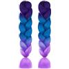 Aomig Allungato Intrecciare, 2pcs Dreadlock Parrucca, Ombre Jumbo Trecce Jumbo Estensioni dei Capelli Resistenti ai Calore, Parrucca Rasta per Crochet Twist Intrecciare i Capelli Africane Extension