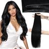 Moresoo Extension per Capelli a Trama OVO Nero Corvino #1 50g 40cm