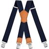 ACWOO Bretelle da Uomo Larghe a Forma di X Con Clip Robuste, Elastici e Registrabili, Moderne e Vintage, Taglia Unica