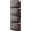 RICOO Scaffale angolare a parete 110 x 33 x 33 cm WM058-BG 4 ripiani Mensola da muro Grigio cemento