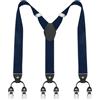 ACWOO Bretelle Uomo, Bretella a Forma di Y 6 Forte Clip, Regolabili ed Elastiche Bretella, Extra Forti 3.5 cm, Bretelle Eleganti Bretelle Pantaloni per Camicie Abiti Feste Affari (Blu)