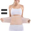 ACWOO Fascia Post Parto Cintura, Guaina Post Parto con 2PCS Estensori Elastici, Regolabile Cintura Addominale con 2 Supporto Per la Schiena, Traspirante Cintura Shapewear per Recupero Postparto
