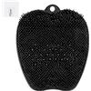 ACWOO Piedi Scrubber per Doccia, Massaggiatore Lavaggio del Piede per Doccia con Ventose Antiscivolo, Spazzola per Massaggio ai Piedi Antiscivolo per Deterge, Esfoliare, Circolazione Sanguigna (Nero)