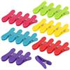 COM-FOUR® 24x clip per sigillare i sacchetti - clip per sigillare in plastica - clip per sigillare e mantenere freschi i sacchetti (24 pezzi - 6 colori)