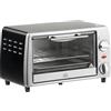 HOMCOM Fornetto Elettrico 10L Temperatura Regolabile e Timer, Griglia e Teglia Incluse, 750W, 36.5x26x22cm, Argento Nero