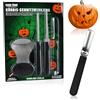 COM-FOUR® set da 4 pezzi per intagliare la zucca per Halloween - utensili da taglio per svuotare le zucche - utensile da intaglio in acciaio inossidabile