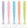 Vicloon Cucchiaio Svezzamento, 5 Pezzi Cucchiaino per Bambini di Diversi Colori in Silicone Senza BPA, Cucchiaio da Addestramento per L'alimentazione del Bambino, Lavabili in Lavastoviglie