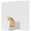 TONOR Set di 12 Pannelli Acustici a Forma di Mattone, 30 x 30 x 0,9 cm Schiuma Acustica Autoadesiva, Pannello Decorativo da Parete per Salotti, Camere da Letto e Uffici, Bianco