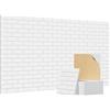 TONOR Set di 18 Pannelli Acustici a Forma di Mattone, 30 x 30 x 0,9 cm Schiuma Acustica Autoadesiva, Pannello Decorativo da Parete per Salotti, Camere da Letto e Uffici, Bianco