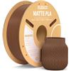 ELEGOO Filamento PLA Matte Marrone Terra 1 kg, 1,75 mm, Opaco PLA Filamento per Stampante 3D, precisione di misurazione +/- 0,02 mm, adatto per maggior parte delle stampanti 3D FDM
