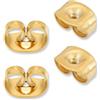 GD GOOD.designs Chiusura per orecchini in acciaio inossidabile (2 paia) | Chiusura per orecchini a bottone in oro come ricambio o per la creazione di gioielli | Acciaio inossidabile 316L in oro 18 carati