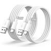 Lemsen Cavo iPhone Originale Apple Certificato MFi, Cavo Lightning 1M+2M 2Pack, Cavetto iPhone Cavi Ricarica i-Phone Cavi Caricatore Phone Filo Cavi USB per iPhone 14 13 12 11 Pro Max XS XR X 8 7 6 5 SE iPad
