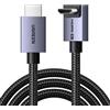 UGREEN 8K Cavo HDMI 2.1 Curvo 90° 10K 8K 60Hz 4K 240Hz Alta Velocità 48Gbps Cordon HDMI Alluminio Dynamic HDR Dolby Atmos HDCP Trecciato Nylon Compatibile con PS5 4 Xbox MacBook Pro Blu Ray HDTV (3M)