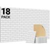 TONOR Set di 18 Pannelli Acustici a Forma di Mattone, 30 x 30 x 0,9 cm Schiuma Acustica Autoadesiva, Pannello Decorativo da Parete per Salotti, Camere da Letto e Uffici, Grigio