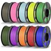 JAYO Filamento PLA Opaco 1,75mm, Filamento PLA per Stampante 3D, Precisione di Misura +/- 0,02mm, 1,1kg*10 Set Multicolore, Filamento PLA Opaco
