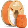 ELEGOO Filamento PLA Matte Arancione 1 kg, 1,75 mm, Opaco PLA Filamento per Stampante 3D, precisione di misurazione +/- 0,02 mm, adatto per maggior parte delle stampanti 3D FDM