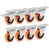 W B D WEIBIDA 75mm Rotelle per Mobili con 4 Freno Capacità 112KG per pezzo, Ruote Girevoli a 360°, Flessibile e Resistente Pesanti Ruote per Spostare Mobili, Carrello, Armadio, Trolley, Set di 8 Pezzi
