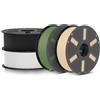 JAYO Nero, Bianco, Verde Oliva, Beige PLA Opaco Filamento 1.75mm 4.4kg 4 Pack