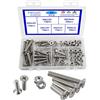 Rshuhx 80PCS M6 Vite e Dado Acciaio Inox 304 Vite a Testa Svasata Piana a Croce Filettatura Completa Bullone Meccanico Kit di Assemblaggio di Dispositivi di Fissaggio