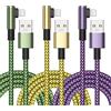Yosou Cavo iPhone [3 Metri 3Pezzi] Filo Caricatore iPhone Carica Rapida Cavo Lightning USB Angolo Retto Certificato MFi Lungo Nylon Cavetto Caricabatterie per iPhone 14 13 12 11 Pro Max XS XR X 8 7 6 iPad