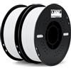 ELEGOO TPU 95A Filamento per Stampanti 3D 1,75 mm Bianco 2KG, TPU Filamento Flessibile Morbido per Stampa 3D, Bobina da 1kg Compatibile con la Maggior Parte delle Stampanti 3D FDM