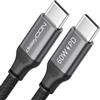 deleyCON 1m USB C PD3.0 (60W Ricarica Rapida) USB-C a USB-C per iPhone 17 16 15 Pro Max Air Galaxy S26 S25 S24 S23 Pixel iPad Pro MacBook Air Tablet Switch PS5