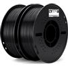 ELEGOO TPU 95A Filamento per Stampanti 3D 1,75 mm Nero 2KG, TPU Filamento Flessibile Morbido per Stampa 3D, Bobina da 1kg Compatibile con la Maggior Parte delle Stampanti 3D FDM
