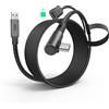 KIWI design Cavo Link con Caricamento 5M Compatibile con Meta Quest 3s Quest 3 Quest 2/Pro/Accessori Pico 4 e PC/SteamVR, Cavo USB 3.0 a USB-C con Super Velocità 5 Gbps, per Gioco Prolungato