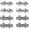 Rshuhx M2 Morsetto Duplex Morsetto Cavo a Fune Acciaio Inox 304 Fune Metallica Clip 2 Bulloni per Cavi per Funi filo stendibiancheria per esterno Fisse Vele da Sole 8 pezzi