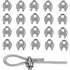 Rshuhx M4 Morsetti Serracavo Morsetto per Cavo in Acciaio Inox 304 Tirante Cavo Acciaio a Forma di U Serracavo Adatto per Appendere vele Ombreggianti luci da Giardino Sospese 20pcs