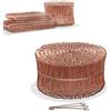 Heimfleiss® Filo di ferro ramato 1,0 x 100-160 mm (1000 pezzi) - filo zincato rivestito di rame - legacci con occhiello per pinze per tiralegacci - legacci per chiusura sacchi