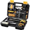 DEKOPRO Kit di utensili manuali generici per la casa con custodia in plastica, kit di attrezzi multiuso per la casa, include strumenti essenziali per riparazioni in ufficio e università, 50 pezzi