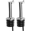 Westmark 2 Beccucci per Bottiglie di Liquori, Olio e Aceto, Metallo/Acciaio Inossidabile, Tappi in Plastica, Inox Standard, Argento, 45522280