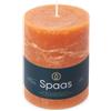 Spaas - Candela pilastro in stile rustico, 80/110 mm, 65 ore, arancione