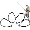 Generisch Anelli per pesca a mosca, avvolgitore per bobina di filo elastico colorato, connettore ad anello in metallo, 4 pezzi, filo elastico, fili portatili, pratici strumenti di stoccaggio per