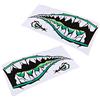 KQFCAZRE 1 Paio di Adesivi Divertenti 3D a Forma di Bocca per Auto, Kayak, Canoa, Barca da Pesca, Gommone, Finestrino - 14 Pezzi, 3 Colori, Verde