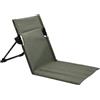 kowaku Sdraio Spiaggia Pieghevole Sedia Pavimento con Schienale Materassino Portatile Leggero Imbottito Oxford Alluminio Adatta per Campeggio Picnic Giardino, Beige