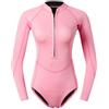 HGBFLTY Muta da sub for donna, attrezzatura in neoprene 2 mm, costume bagno bikini rosa a maniche lunghe, costumi, snorkeling