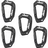 Wiffe 5Pcs Rilascia Moschettone Clip Outdoor Secure Portachiavi Arrampicata Gancio per Campeggio Escursionismo Costruzione Leggera Portachiavi Sicuro Moschettoni per Escursioni