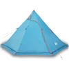 HFXHIJXQ Tipi Tenda da campeggio per 5 persone, blu, tenda a piramide per attività all'aperto e campeggio, 366 x 366 x 205 cm, grande tenda familiare in poliestere con tettuccio e borsa per il