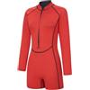 HGBFLTY Muta da donna in neoprene monopezzo 2,5 mm, colletto alla coreana, manica lunga, cerniera, tuta for nuoto, surf, immersioni