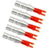 zeryor Set di 24 punte a freccia e punta S per punte, diametro interno 6,2 mm, per tiro con l'arco, accessori per arco ricurvo composto in carbonio (arancione)