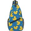 JUZGTSIT Unisex Giallo Blu Ducks Palestra Sport Viaggi Escursionismo Daypack Sling Zaino Borsa a tracolla Borsa a tracolla Borse Per Uomo Donna