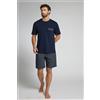 Intimissimi Pigiama Corto In Cotone E Tela Gessato Blu Blu