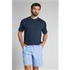 Intimissimi Pantaloncini In Tela Stampa Gessato Azzurro